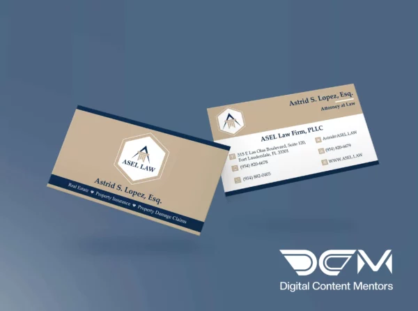 asel law business card desing