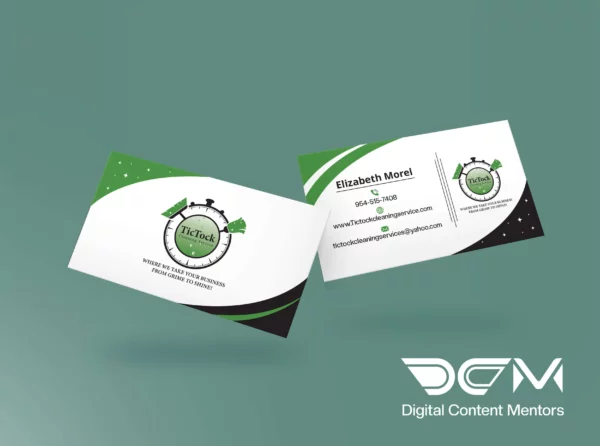 tictock business card design